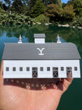Miniature Yellowstone Ranch - 3 Barn Styles Built Assembled Old West Model Buildings +Bundle Option