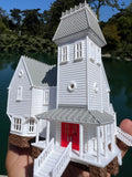 Small Miniature COLOR N-Scale Beetlejuice Maitland House Victorian Mansion Built Assembled