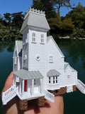Small Miniature COLOR N-Scale Beetlejuice Maitland House Victorian Mansion Built Assembled