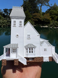 Small Miniature COLOR N-Scale Beetlejuice Maitland House Victorian Mansion Built Assembled
