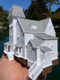 Small Miniature COLOR N-Scale Beetlejuice Maitland House Victorian Mansion Built Assembled