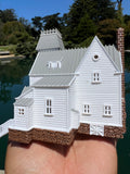 Small Miniature COLOR N-Scale Beetlejuice Maitland House Victorian Mansion Built Assembled