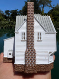 Small Miniature COLOR N-Scale Beetlejuice Maitland House Victorian Mansion Built Assembled