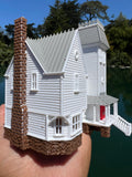 Small Miniature COLOR N-Scale Beetlejuice Maitland House Victorian Mansion Built Assembled