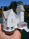 Small Miniature COLOR N-Scale Beetlejuice Maitland House Victorian Mansion Built Assembled