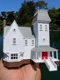 Small Miniature COLOR N-Scale Beetlejuice Maitland House Victorian Mansion Built Assembled