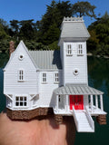 Small Miniature COLOR N-Scale Beetlejuice Maitland House Victorian Mansion Built Assembled