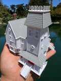 Small Miniature COLOR N-Scale Beetlejuice Maitland House Victorian Mansion Built Assembled