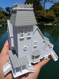 Small Miniature COLOR N-Scale Beetlejuice Maitland House Victorian Mansion Built Assembled