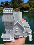 Small Miniature COLOR N-Scale Beetlejuice Maitland House Victorian Mansion Built Assembled