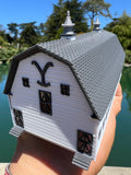 Miniature Yellowstone Ranch - 3 Barn Styles Built Assembled Old West Model Buildings +Bundle Option