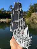 Miniature HO-Scale Sailing Ship Columbia with Sails and Cannons Theme Park