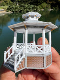 Miniature Stars Hollow Gazebo Victorian Built Assembled Model Decorative Collectible