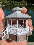 Miniature Stars Hollow Gazebo Victorian Built Assembled Model Decorative Collectible