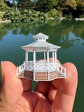 Miniature Stars Hollow Gazebo Victorian Built Assembled Model Decorative Collectible