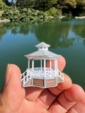 Miniature Stars Hollow Gazebo Victorian Built Assembled Model Decorative Collectible