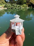 Miniature Stars Hollow Gazebo Victorian Built Assembled Model Decorative Collectible