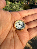 NEW Tiny Miniature Working Quartz Clock 23mm with pre-installed battery keeps perfect time