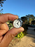 NEW Tiny Miniature Working Quartz Clock 23mm with pre-installed battery keeps perfect time
