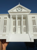 Miniature Hill Valley Courthouse Building Model with Working Clock - Fully Assembled