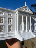 White Miniature HO-Scale Clock Tower Hill Valley Courthouse Built Assembled