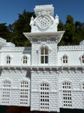 Miniature World Victorian Main Street Station Model for Model Railroads and Displays