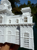 Miniature World Victorian Main Street Station Model for Model Railroads and Displays