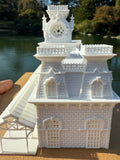 Miniature World Victorian Main Street Station Model for Model Railroads and Displays