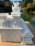 Miniature World Victorian Main Street Station Model for Model Railroads and Displays