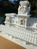 Miniature World Victorian Main Street Station Model for Model Railroads and Displays