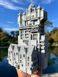 Miniature Gray N-Scale Hollywood Tower Hotel