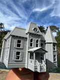 Miniature #38 Gray N-Scale Neibolt House IT Victorian Mansion Built Assembled