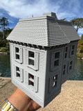 Miniature #38 Gray HO-Scale Neibolt House IT Victorian Mansion Built Assembled