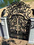 Miniature Nevermore Academy Gate Addams Victorian Dollhouse Decorative Accessory