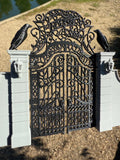 Miniature Nevermore Academy Gate Addams Victorian Dollhouse Decorative Accessory