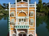 Miniature Victorian World Main Street Arcade Building Assembled by Gold Rush Bay