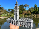 Port of SF N-Scale Miniature Ferry Building Train Station + Clock Tower Gray 1/160 by Gold Rush Bay