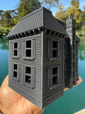 Opening Miniature #38 Gray Galaxy Black HO-Scale Neibolt House IT Victorian Mansion Built Assembled with Hinge