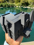 Opening Miniature #38 Gray Galaxy Black HO-Scale Neibolt House IT Victorian Mansion Built Assembled with Hinge