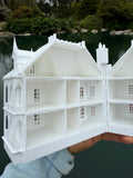Opening Miniature HO-Scale Miniature “Mayfair Mansion” New Orleans Witch House (1:87 Scale) ASSEMBLED with Hinge