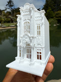 Miniature N-Scale Victorian World Main Street Confectionery 2 Shop Assembled White 1:160 by Gold Rush Bay