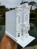 Miniature HO-Scale Victorian World Main Street Confectionery 2 Shop Assembled White 1:87 by Gold Rush Bay