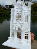 Miniature HO-Scale Victorian World Main Street Confectionery 2 Shop Assembled White 1:87 by Gold Rush Bay