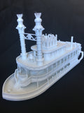 Extra Large (28 mm Scale) “The Riverbelle” - Miniature Old West Steamboat Paddlewheeler Riverboat