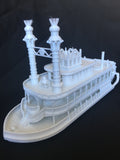 “The Riverbelle” - Miniature HO Scale Old West Steamboat Paddlewheeler Riverboat Built Train Layout