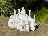 Small N-Scale Tudor Hall White 1:160 Miniature Model by Gold Rush Bay