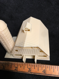 Gold Rush Bay N-Scale Miniature Old West7 Wood Color Barn+Silo 1:160 Assembled INCLUDING INTERIORS