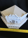 Miniature Old West #1 Saloon/Hotel Built Ready HO Scale Interiors Included White