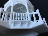 White Detailed Miniature Gazebo Victorian Bandstand 1:87 or HO Scale