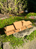Brown N-Scale Frontier Train Depot Wood Color (w/Interiors) 1:160 by Gold Rush Bay